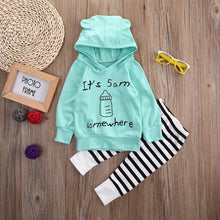 Load image into Gallery viewer, Baby 2 Piece Hooded Cloth Set