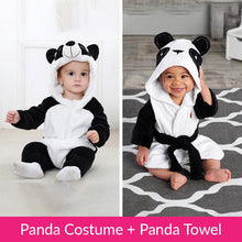 Load image into Gallery viewer, Unisex Baby Panda Costume Plush Jumpsuit