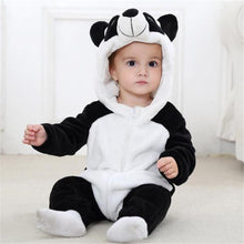Load image into Gallery viewer, Unisex Baby Panda Costume Plush Jumpsuit