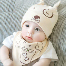 Load image into Gallery viewer, Cozy Baby Care Cat Hat and Bib