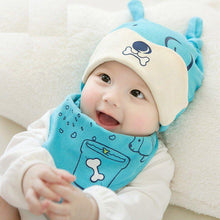 Load image into Gallery viewer, Cozy Baby Care Cat Hat and Bib