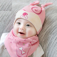 Load image into Gallery viewer, Cozy Baby Care Cat Hat and Bib