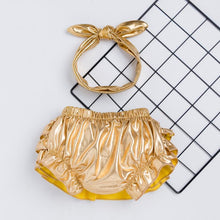 Load image into Gallery viewer, Baby Golden Clothes &amp; Shoes Set - Bow On Shirt