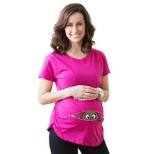 Load image into Gallery viewer, Baby Peeking Maternity T Shirt