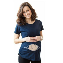 Load image into Gallery viewer, Baby Peeking Maternity T Shirt
