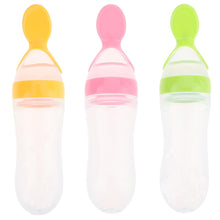 Load image into Gallery viewer, Baby Squeezing Feeding Spoon Silicon