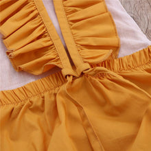 Load image into Gallery viewer, Backless Lace Up Sun-suit Summer Outfit For Baby Girls