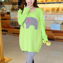 Load image into Gallery viewer, Elephant Embroidered Cute Maternity Tunic