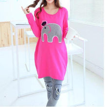 Load image into Gallery viewer, Elephant Embroidered Cute Maternity Tunic