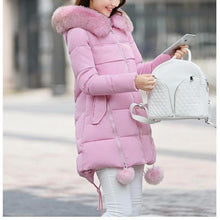 Load image into Gallery viewer, Fauz Fur Maternity Parka Coat