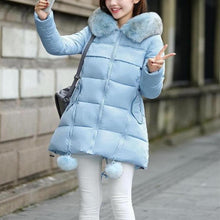 Load image into Gallery viewer, Fauz Fur Maternity Parka Coat