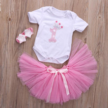 Load image into Gallery viewer, 1st Birthday Tutu Frock Baby Girl Dress Ideal