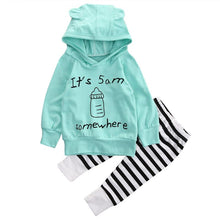 Load image into Gallery viewer, Baby 2 Piece Hooded Cloth Set