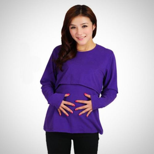 Long Sleeve Maternity/Nursing T-shirt