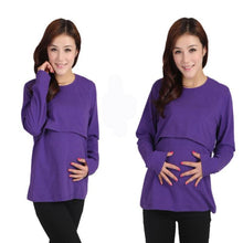 Load image into Gallery viewer, Long Sleeve Maternity/Nursing T-shirt