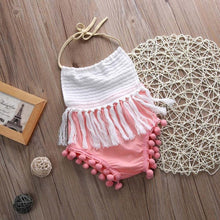 Load image into Gallery viewer, Sleeveless Tassel Romper