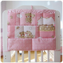 Load image into Gallery viewer, Teddy Bear Cotton Baby Crib Nursery Organizer