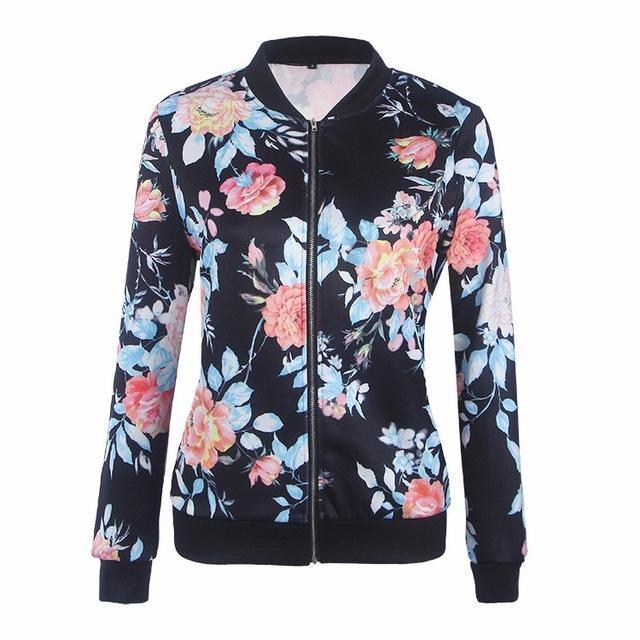 Beautiful Printed Floral Jacket - SexyBling